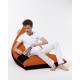 Atelier del Sofa Garden Bean Bag Pyramid Large Double Color Bed Pouf - Orange Orange