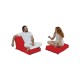 Atelier del Sofa Garden Bean Bag Siesta Sofa Bed Pouf - Red Red