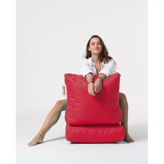 Atelier del Sofa Garden Bean Bag Siesta Sofa Bed Pouf - Red Red