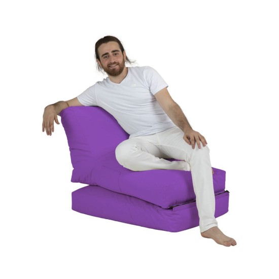 Garden Bean Bag Siesta Sofa Bed Pouf - Purple Purple Atelier del Sofa Garden Bean Bag Siesta Sofa Bed Pouf - Purple Purple