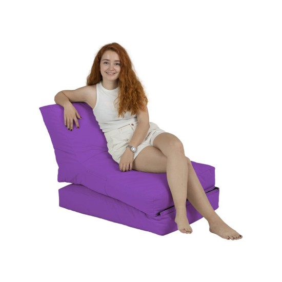 Garden Bean Bag Siesta Sofa Bed Pouf - Purple Purple Atelier del Sofa Garden Bean Bag Siesta Sofa Bed Pouf - Purple Purple
