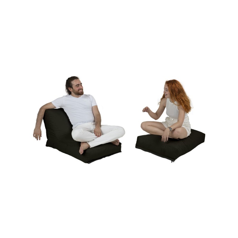 Atelier del Sofa Garden Bean Bag Siesta Sofa Bed Pouf - Black Black