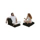 Atelier del Sofa Garden Bean Bag Siesta Sofa Bed Pouf - Black Black