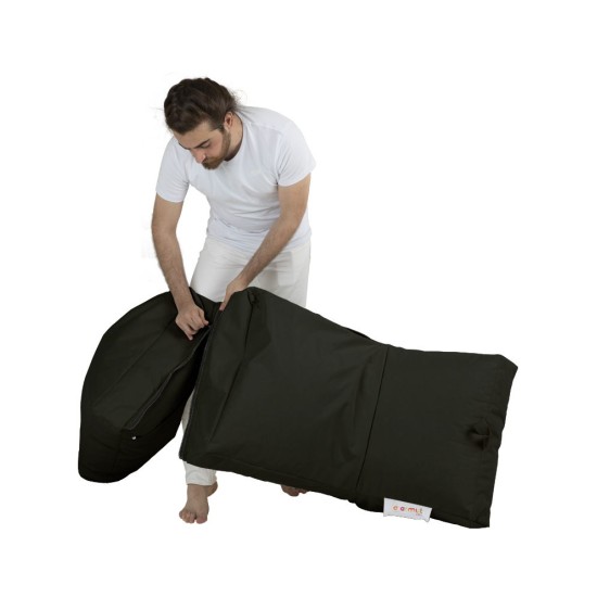 Atelier del Sofa Garden Bean Bag Siesta Sofa Bed Pouf - Black Black