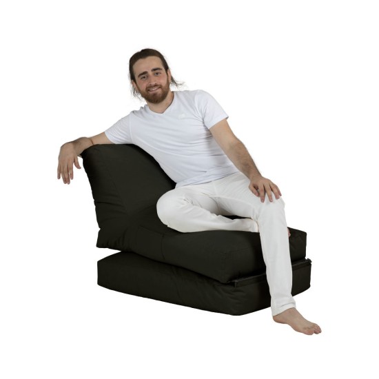 Atelier del Sofa Garden Bean Bag Siesta Sofa Bed Pouf - Black Black