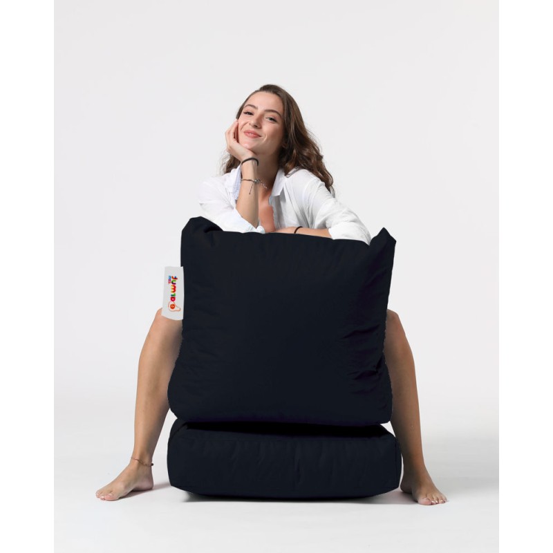 Atelier del Sofa Garden Bean Bag Siesta Sofa Bed Pouf - Black Black