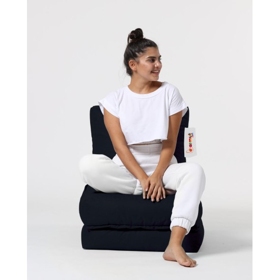 Atelier del Sofa Garden Bean Bag Siesta Sofa Bed Pouf - Black Black