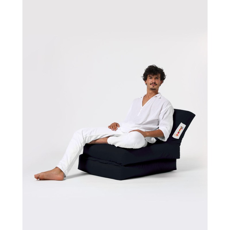 Atelier del Sofa Garden Bean Bag Siesta Sofa Bed Pouf - Black Black