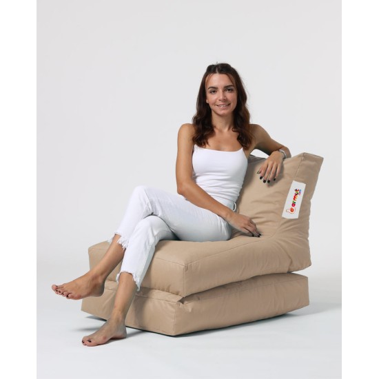 Atelier del Sofa Garden Bean Bag Siesta Sofa Bed Pouf - Mink Mink