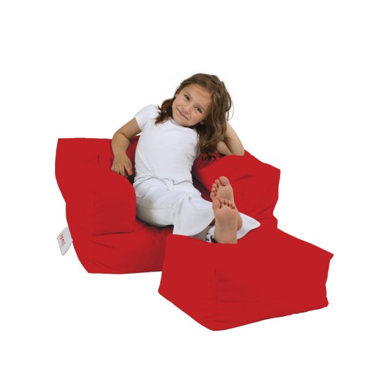 Atelier del Sofa Garden Bean Bag Kids Single Seat Pouffe - Red Red