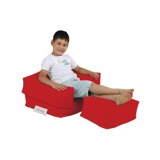 Atelier del Sofa Garden Bean Bag Kids Single Seat Pouffe - Red Red