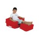 Atelier del Sofa Garden Bean Bag Kids Single Seat Pouffe - Red Red