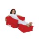 Atelier del Sofa Garden Bean Bag Kids Single Seat Pouffe - Red Red