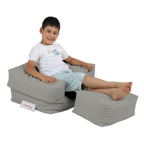 Garden Bean Bag Kids Single Seat Pouffe - Fume Fume Atelier del Sofa Garden Bean Bag Kids Single Seat Pouffe - Fume Fume