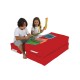 Garden Bean Bag Kids Double Seat Pouf - Red Red Atelier del Sofa Garden Bean Bag Kids Double Seat Pouf - Red Red