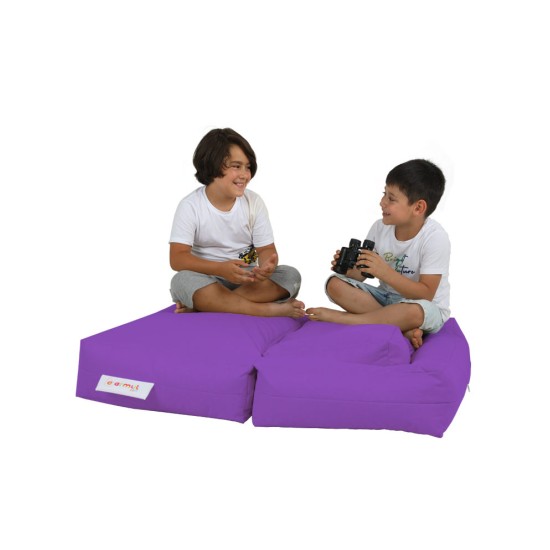 Garden Bean Bag Kids Double Seat Pouf - Purple Purple Atelier del Sofa Garden Bean Bag Kids Double Seat Pouf - Purple Purple