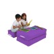 Garden Bean Bag Kids Double Seat Pouf - Purple Purple Atelier del Sofa Garden Bean Bag Kids Double Seat Pouf - Purple Purple