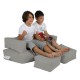 Atelier del Sofa Garden Bean Bag Kids Double Seat Pouf - Fume Fume