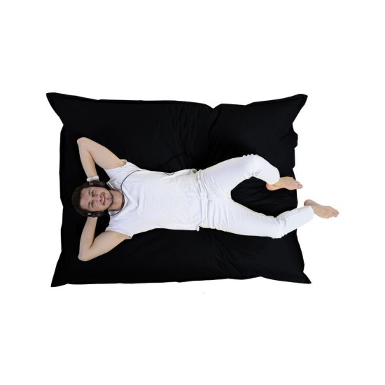 Garden Bean Bag Giant Cushion 140x180 - Black Black Atelier del Sofa Garden Bean Bag Giant Cushion 140x180 - Black Black
