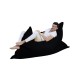 Garden Bean Bag Giant Cushion 140x180 - Black Black Atelier del Sofa Garden Bean Bag Giant Cushion 140x180 - Black Black