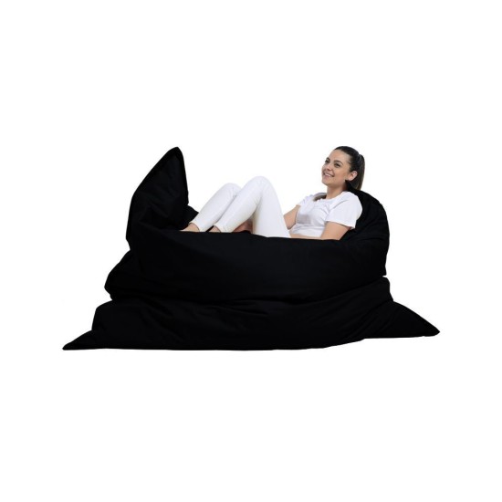 Garden Bean Bag Giant Cushion 140x180 - Black Black Atelier del Sofa Garden Bean Bag Giant Cushion 140x180 - Black Black
