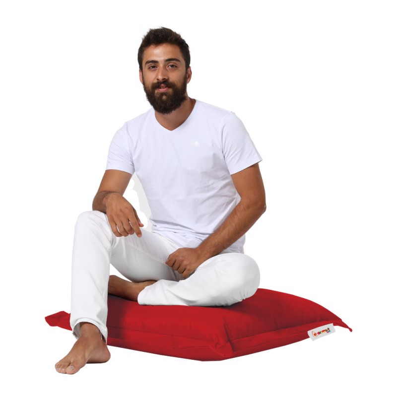 Atelier del Sofa Garden Cushion Cushion Pouf 70x70 - Red Red