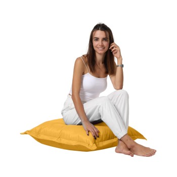 Garden Cushion Cushion Pouf 70x70 - Yellow Yellow