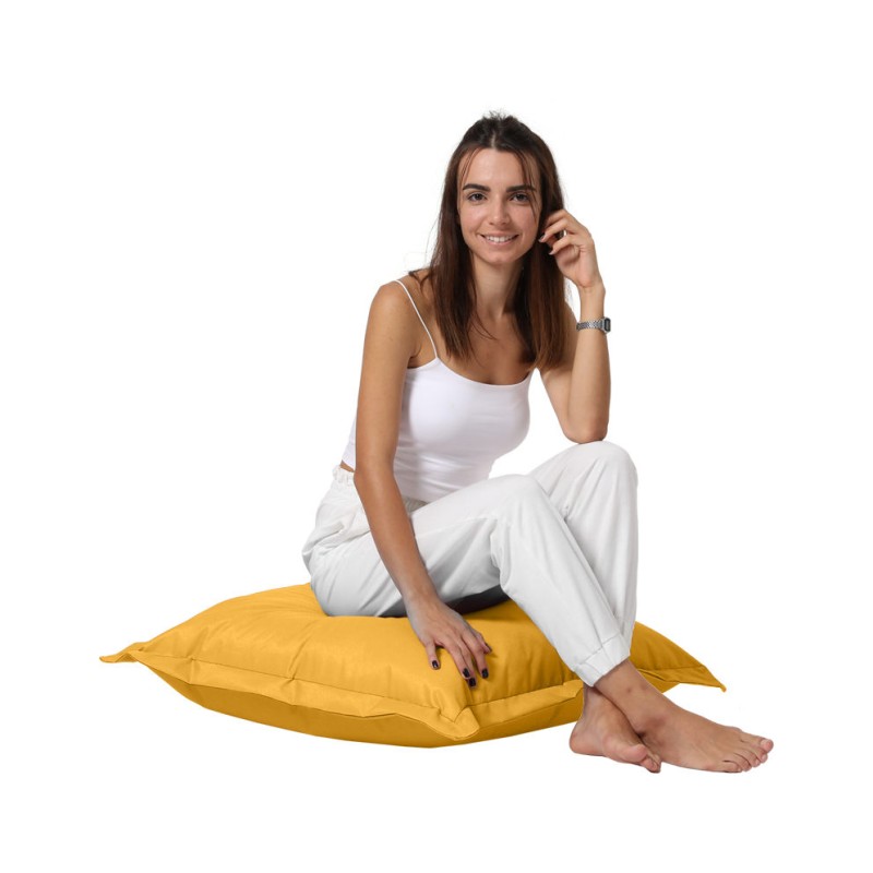 Garden Cushion Cushion Pouf 70x70 - Yellow Yellow