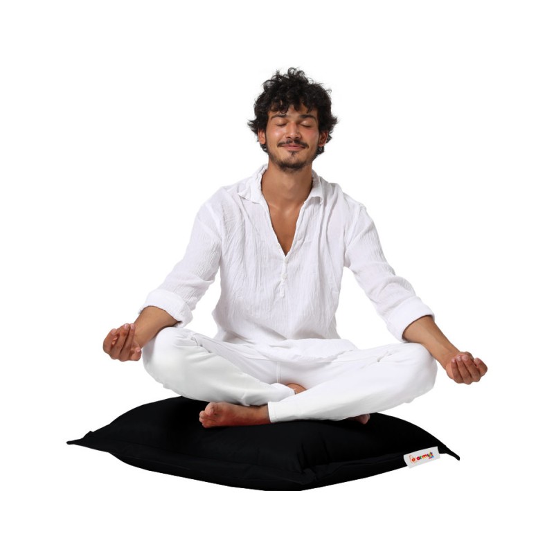 Atelier del Sofa Garden Cushion Cushion Pouf 70x70 - Black Black