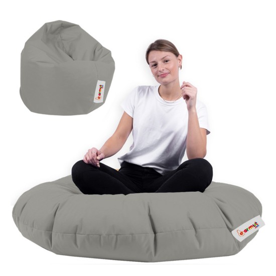 Garden Bean Bag Iyzi 100 Cushion Pouf - Fume Fume Atelier del Sofa Garden Bean Bag Iyzi 100 Cushion Pouf - Fume Fume