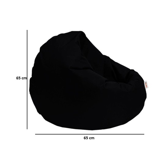 Garden Bean Bag Iyzi 100 Cushion Pouf - Black Black Atelier del Sofa Garden Bean Bag Iyzi 100 Cushion Pouf - Black Black