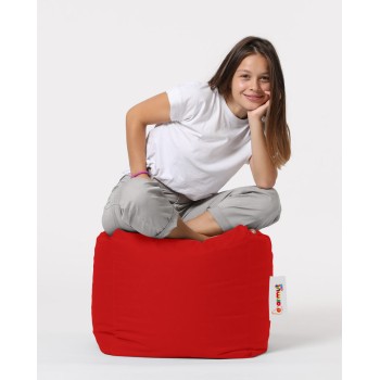 Garden Pouffe Square Pouf - Red Red
