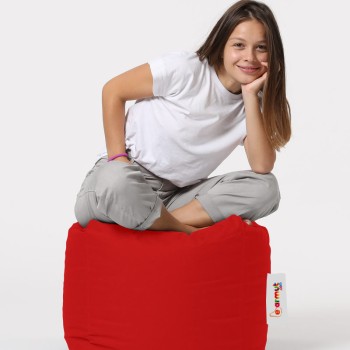 Garden Pouffe Square Pouf - Red Red