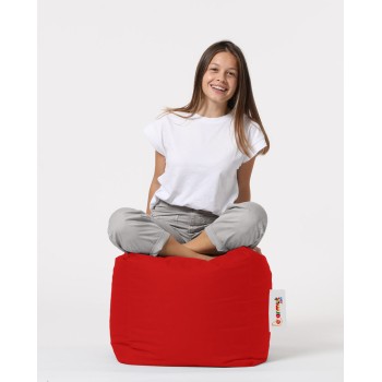 Garden Pouffe Square Pouf - Red Red