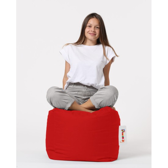Garden Pouffe Square Pouf - Red Red Garden Pouffe Square Pouf - Red Red