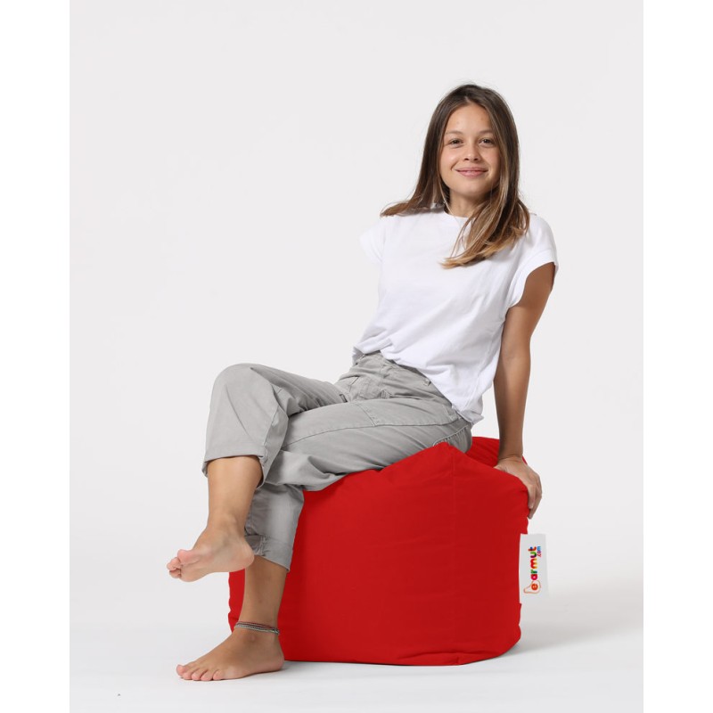Garden Pouffe Square Pouf - Red Red