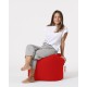 Garden Pouffe Square Pouf - Red Red Garden Pouffe Square Pouf - Red Red