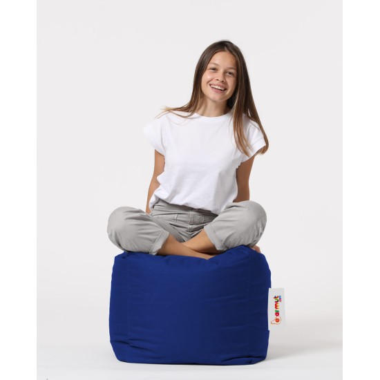Garden Pouffe Square Pouf - Blue Blue Garden Pouffe Square Pouf - Blue Blue