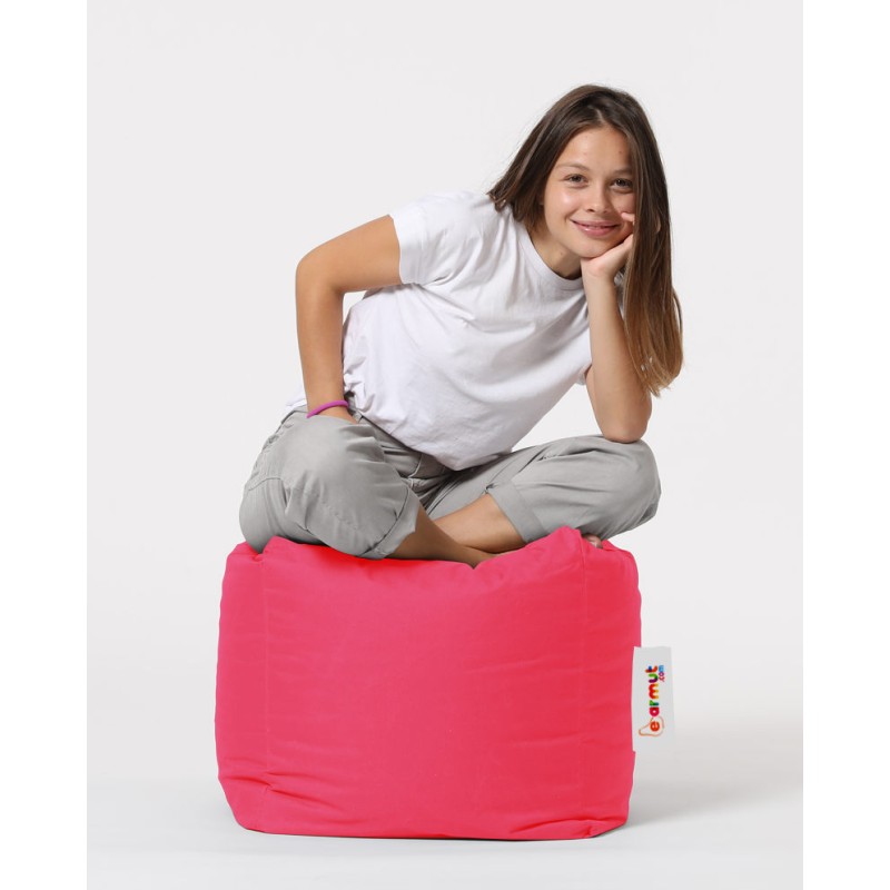 Garden Pouffe Square Pouf - Pink Pink