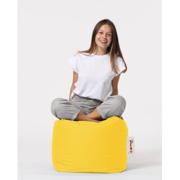 Garden Pouffe Square Pouf - Yellow Yellow