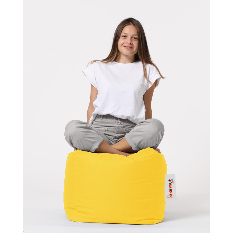 Garden Pouffe Square Pouf - Yellow Yellow