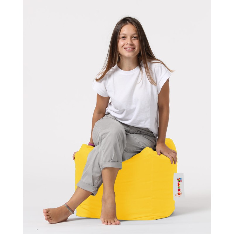Garden Pouffe Square Pouf - Yellow Yellow