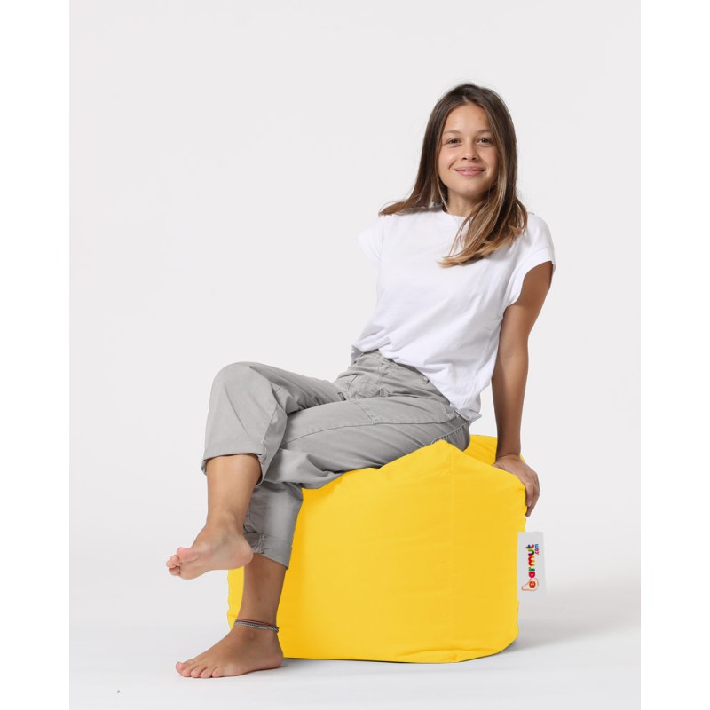 Garden Pouffe Square Pouf - Yellow Yellow