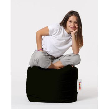 Garden Pouffe Square Pouf - Black Black