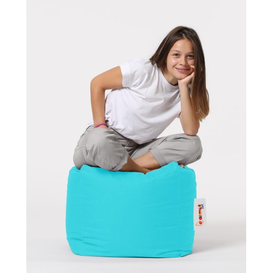 Garden Pouffe Square Pouf - Turquoise Turquoise