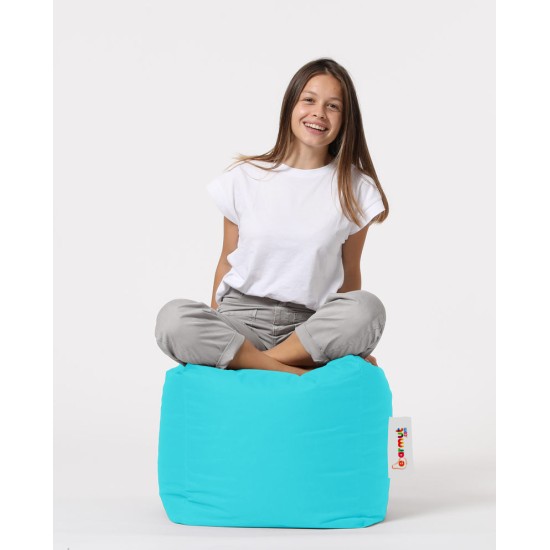 Garden Pouffe Square Pouf - Turquoise Turquoise