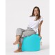 Garden Pouffe Square Pouf - Turquoise Turquoise