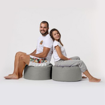 Garden Pouffe Round Pouf - Fume Fume