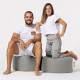 Garden Pouffe Round Pouf - Fume Fume