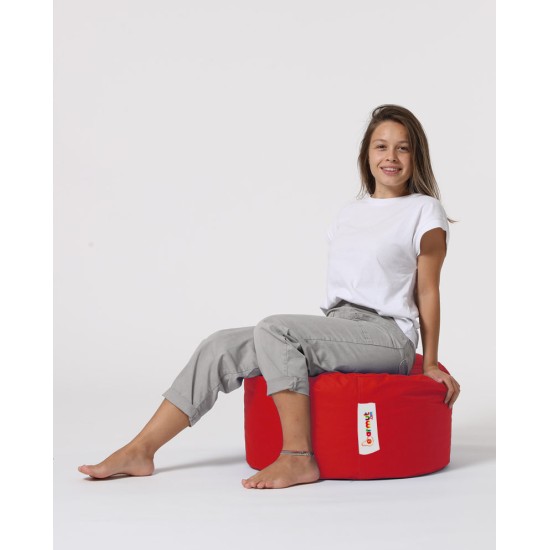 Garden Pouffe Round Pouf - Red Red